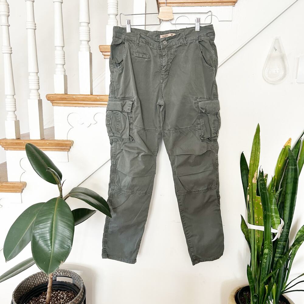 Scout Men's Gray Slim Fit Cotton Cargo Pants Size M 32